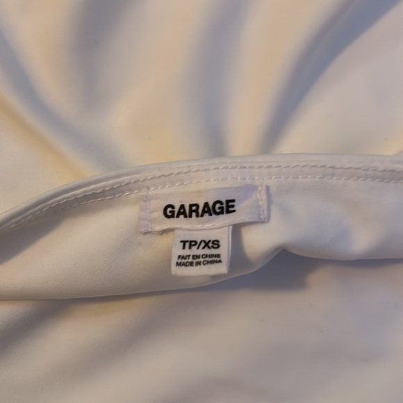 Garage White Tie Neck Top - Picture 3 of 3